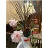 Image 3 : Faux Floral Arrangement w/ White Minimalist Ceramic Vase