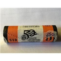 10 Dollar Roll US Mint Montana D State Quarters