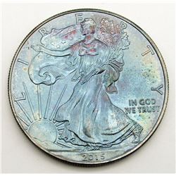 2015 AMERICAN SILVER EAGLE RAINBOW