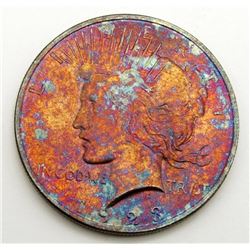 1923 "RAINBOW" PEACE DOLLAR UNC