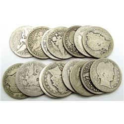 BARBER QUARTER LOT OF 17 COINS