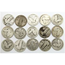 15 STANDING LIBERTY QUARTERS