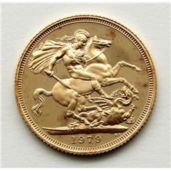 1979 GREAT BRITAIN PROOF GOLD SOVEREIGN COIN