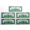 Image 2 : 5 CONSECUTIVE SER # $100 NATIONAL CURRENCY