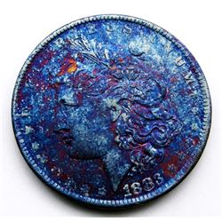 1883-O MORGAN DOLLAR CRAZY COLORS
