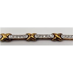 GORGEOUS 7 INCH STERLING BRACELET WITH SPARKLY