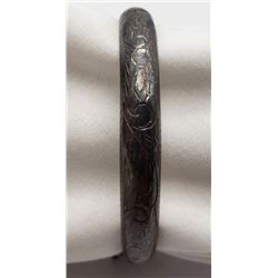ANTIQUE STERLING SILVER BANGLE WITH GORGEOUS