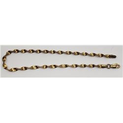 GORGEOUS 8 INCH GOLD COLORED STERLING BRACELET