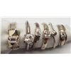 Image 1 : 6-STERLING RINGS WITH CLEAR CENTER STONES