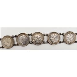 8 INCH STERLING HANDMADE LINK BRACELET W/