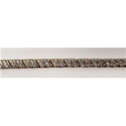 8 INCHER STERLING GOLD COLORED BRACELET W/