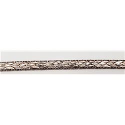 7 INCH ITALY STERLING BRACELET WITH WOVEN