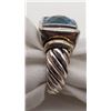 Image 2 : MODERN STERLING RING WITH LARGE LIGHT BLUE