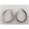 Image 2 : PAIR OF MARCASITE HOOP EARRINGS