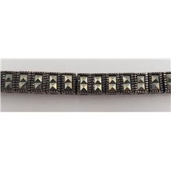 7 INCH STERLING BRACELET WITH A SPARKLY