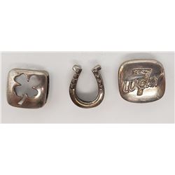 3-STERLING "LUCKY" CHARMS
