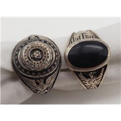 2-ANTIQUE MENS STERLING RINGS (1)FOUNDING