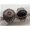 Image 1 : 2-ANTIQUE MENS STERLING RINGS (1)FOUNDING
