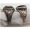 Image 2 : 2-ANTIQUE MENS STERLING RINGS (1)FOUNDING