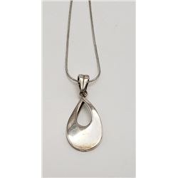 20 INCHE STERLING NECKLACE WITH TEARDROP