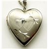 Image 1 : STERLING HEART LOCKET NECKLACE