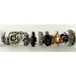 9-ANTIQUE STERLING RINGS. SOME MARKED!