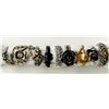 Image 1 : 9-ANTIQUE STERLING RINGS. SOME MARKED!