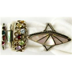 LOT OF FOUR STERLING RINGS TOTAL 7.6 DWT