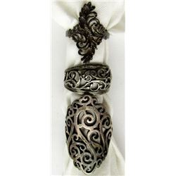 THREE STERLING RINGS FANCY! SIZES 5-6