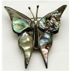 ALPACA STERLING BROOCH BUTTERFLY