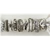 Image 1 : 11-STERLING RINGS WITH FLASHY CLEAR STONE