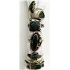 Image 1 : 7-ANTIQUE STERLING RINGS WITH GREEN &