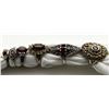 Image 2 : 6-ANTIQUE STERLING RINGS WITH DEEP RED STONE