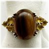 Image 2 : STERLING TIGER EYE RING AND EARRING SET