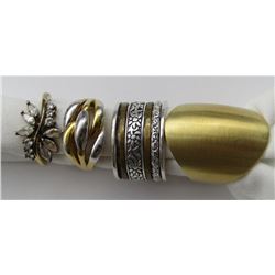 4-STERLING SILVER RINGS