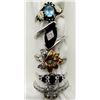 Image 1 : 5-GORGEOUS BLING RINGS WITH DIFFERENT COLORED