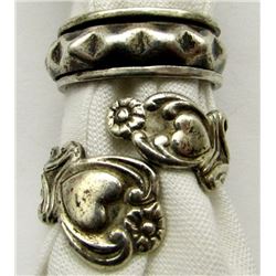 LOT OF 2 STERLING RINGS SIZES 8 & 9