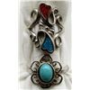Image 1 : ANTIQUE STERLING RINGS WITH BLUE AND RED