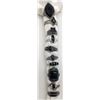 Image 1 : 10-ANTIQUE STERLING RINGS WITH BLACK ONYS &