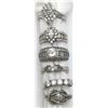 Image 1 : 6-ANTIQUE STERLING CZ's RINGS WITH