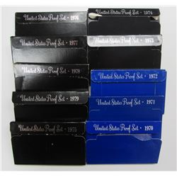 1970 thru 1979 U.S. PROOF SETS