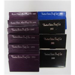 10- U.S PROOF SETS