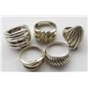 Image 2 : 5-STERLING SILVER RINGS WITH
