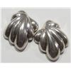 Image 1 : PAIR OF MEXICO STERLING SHELL EARRINGS