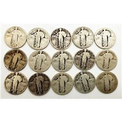 15 STANDING LIBERTY QUARTERS