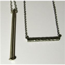 2-STERLING SILVER NECKLACES. (1) NEW!