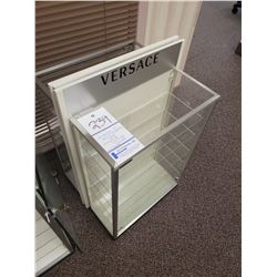 VERSACE DISPLAY CASE WITH 5 SHELVES AND KEY