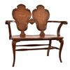 Image 1 : Antique Oak Love Seat Bench