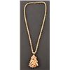 Image 1 : 14K Gold Nugget Diamond Necklace