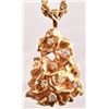 Image 2 : 14K Gold Nugget Diamond Necklace